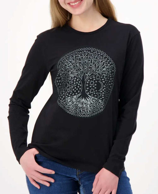Certified Fairtrade Organic Cotton Tree Of Life Celestial Tee